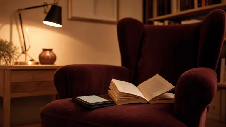 Fauteuils lecture en velours sombre, assise confortable et dossier haut