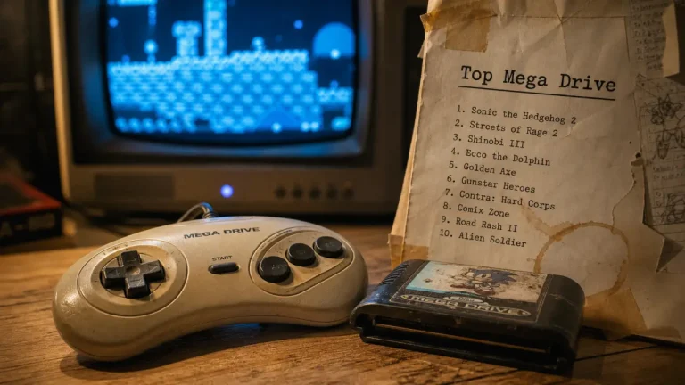 Meilleur jeux Mega Drive : manette et cartouches, Sonic à Strider