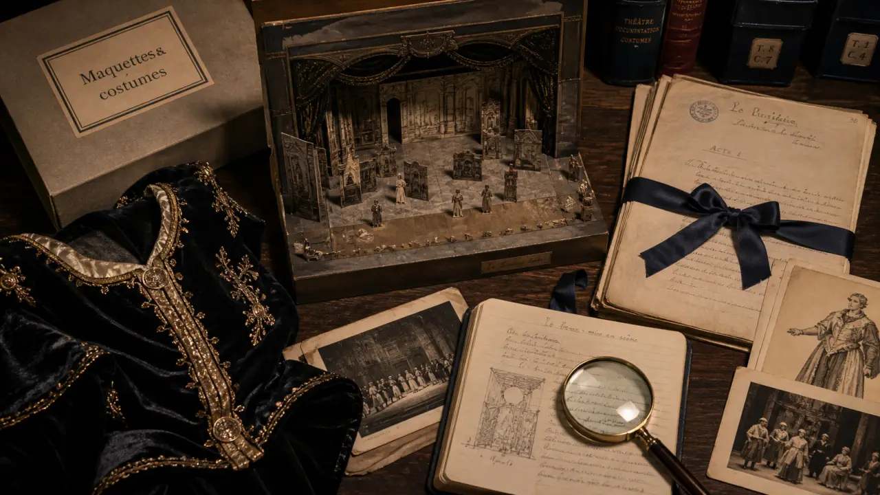 Bibliothèque musée de l'opéra : maquettes de décors et costume au Palais Garnier
