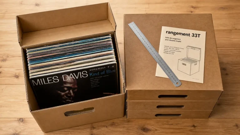 Rangement pour vinyle 33T : boîte carton pour protéger et organiser les vinyles