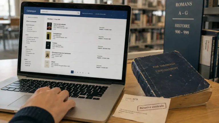 catalogue bibliothèque paris : réserver, vérifier la disponibilité sur un ordinateur