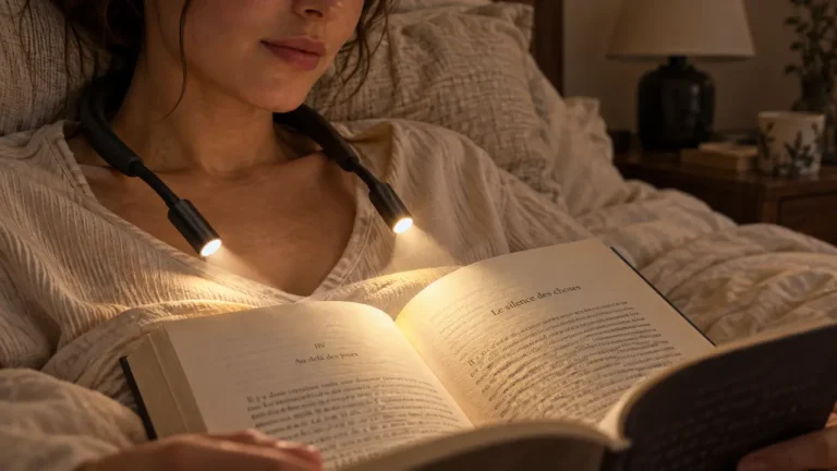 Lampe de lecture tour de cou rechargeable pour lire sans réveiller