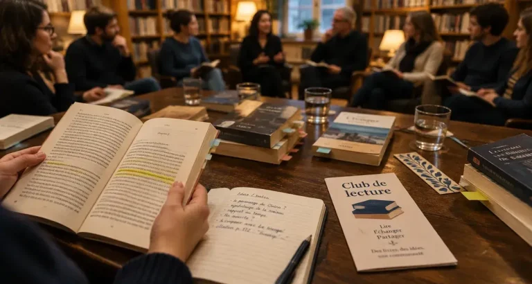 Club de lecture en bibliothèque : discussion autour de livres