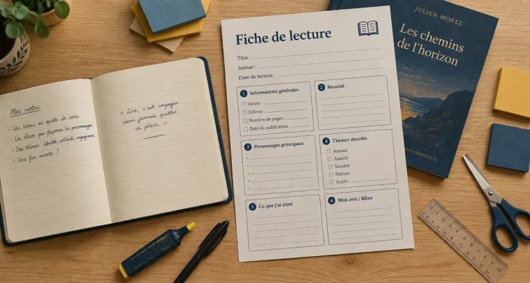 Fiches de lecture : fiche de lecture en 7 rubriques
